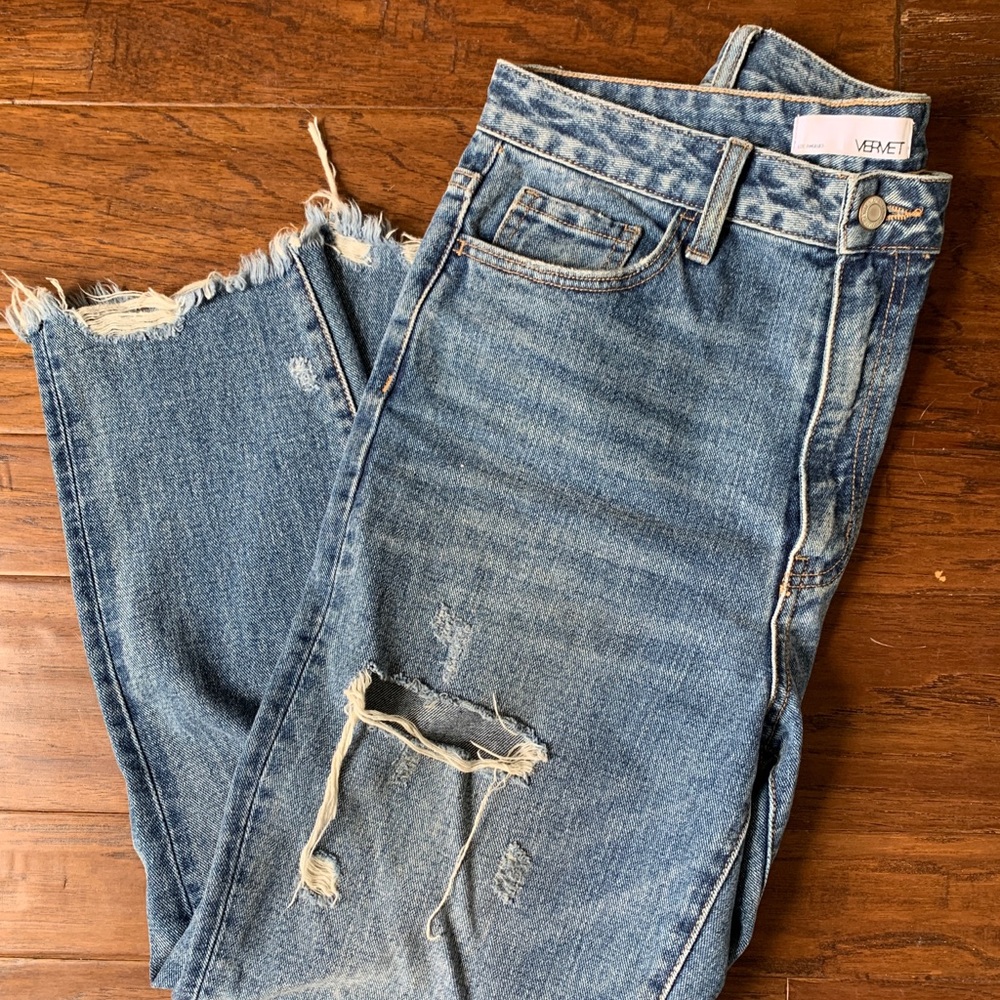 VERVET Straight Distressed Jeans 29
